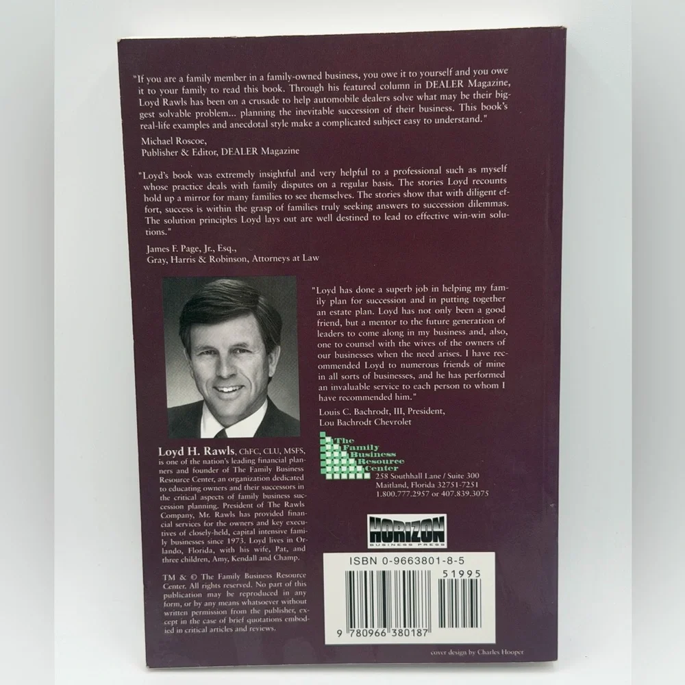 Seeking Succession: How to Continue the Family Business Legacy by Loyd H. Rawls